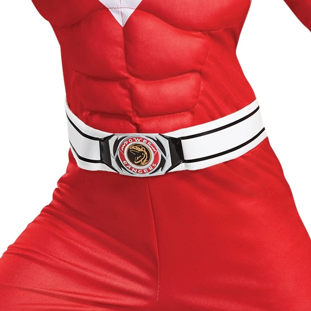 Power Rangers Red Ranger Muscle Costume Boys Size S (6/7) Disguise 2 Piece Set